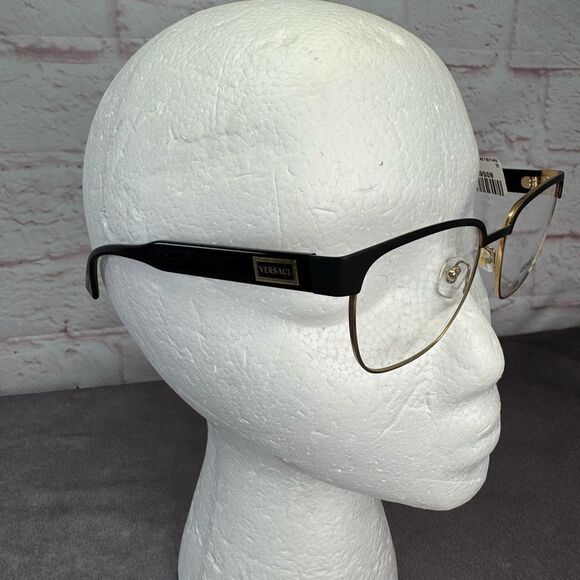 Versace OVE1264 1436 Eyeglasses Matte Black Gold Unisex NWT - Picture 4 of 10